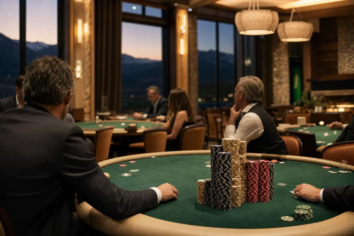 Casino gaming tables inside the 888casino lobby