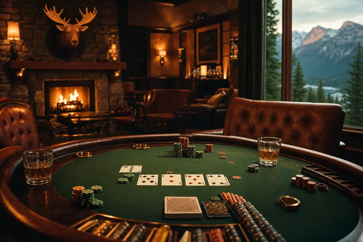 Casino gaming tables inside the Toppz lobby